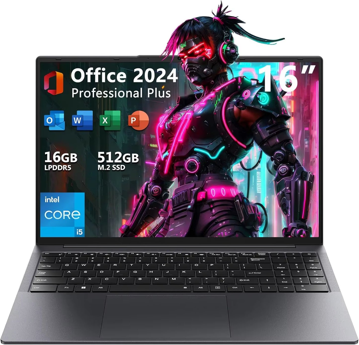NEW 14.1 Inch Laptop Intel N3700 16GB RAM+1024GB ROM Narrow Bezel Screen PC Windows 11 Office Entertainment Lightweight Laptop