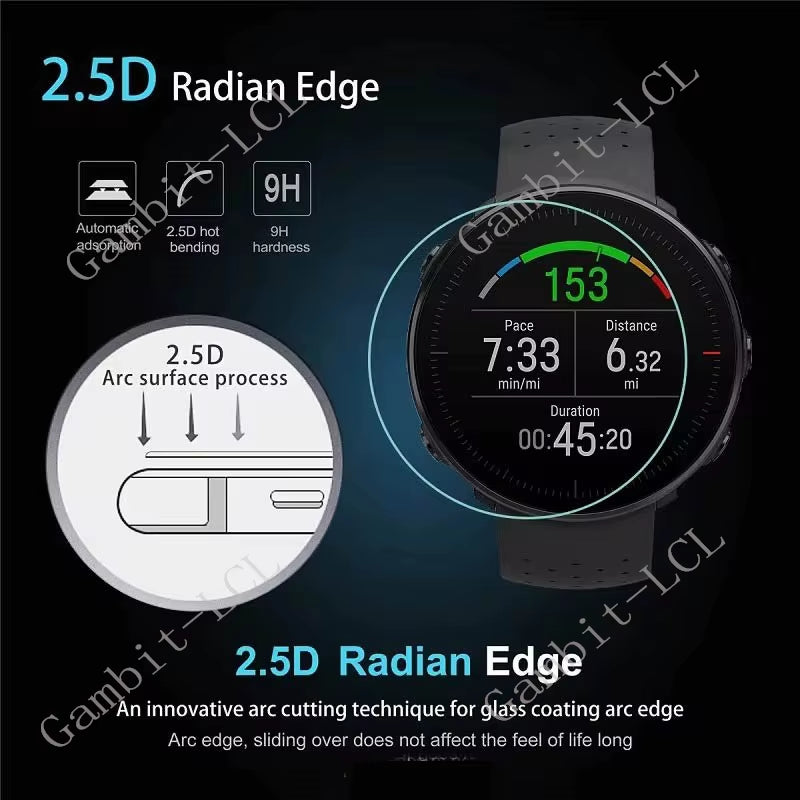 3PCS 9H Tempered Glass Screen Protector for Garmin Forerunner 55 165 255 255S 955 Approach S70 42Mm 47Mm Smart Watch Cover Film